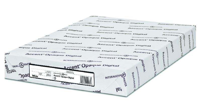 Accent Opaque Digital 18” x 12” 100 lb White Cardstock Paper white