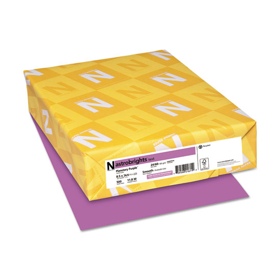 Neenah Paper® Astrobrights™ Planetary Purple Smooth 65 lb. Uncoated Cover 8.5x11 in. 250 Sheets per Ream