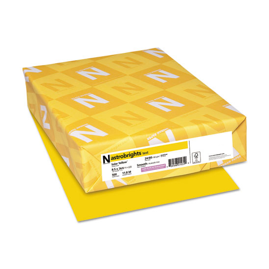 Neenah Paper® Astrobrights™ Solar Yellow 60 lb. Smooth 11x17 in. 500 Sheet per Ream