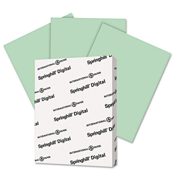 Springhill® Index Digital Green Smooth 110 lb. Card Stock 8.5x11 in. 250 Sheets per Ream