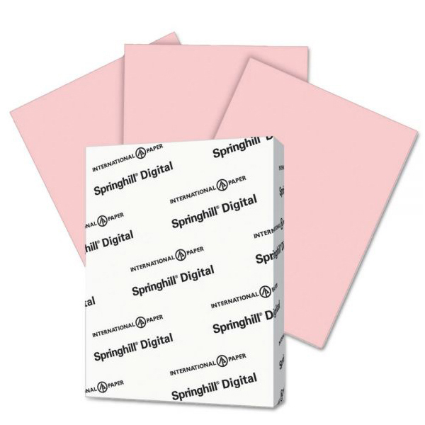 Springhill® Vellum Bristol Digital Pink 67 lb. Card Stock 8.5x11 in. 250 Sheets per Ream