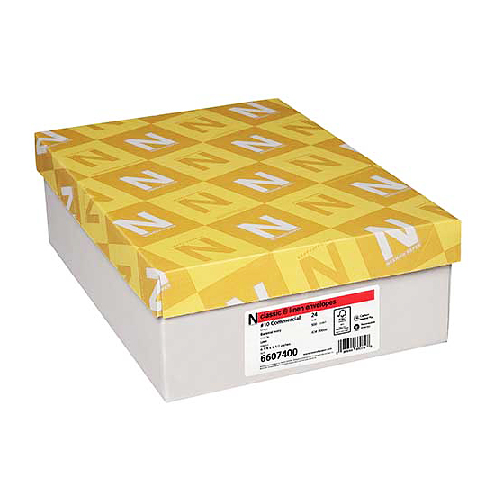 Neenah Paper® Classic Linen Whitestone 24 lb. Writing No.10 Window Envelopes 500/Box