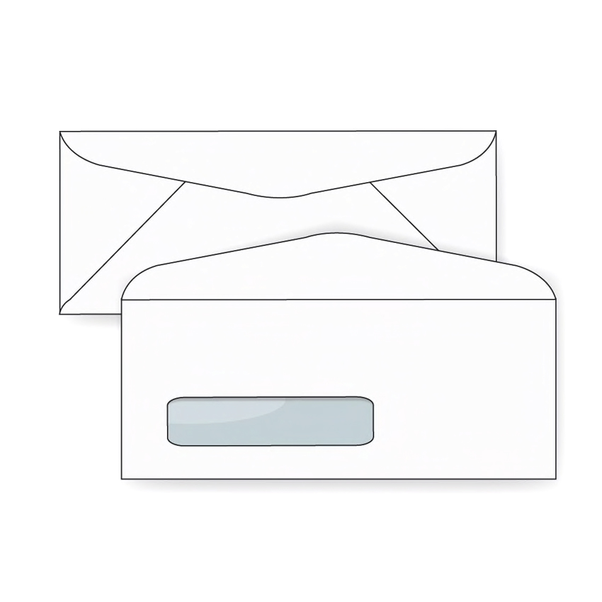 JetWove® No. 9 Black Security Tint 24 lb. White Wove Window Envelopes 500 per Box