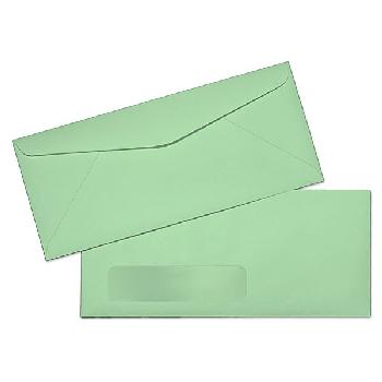 Springhill® Opaque Offset GREEN Smooth 60 lb. No. 10 Window Envelopes 500 per Box