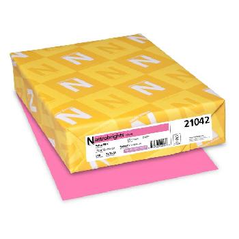 Neenah Paper® Astrobrights Pulsar Pink Smooth 65 lb. Cover 8.5x11 in. 250 Sheets per Ream